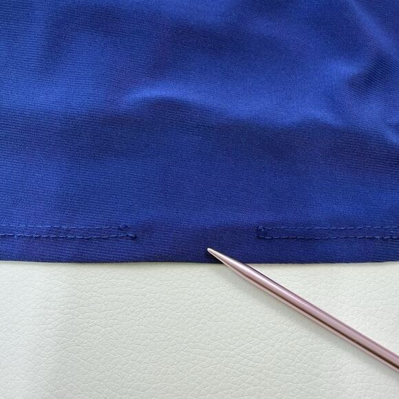 Vtg Royal Blue‎ Sheath Dress Size 2X Layered Bell Sleeves Body Skimming Stretchy - Picture 7 of 11